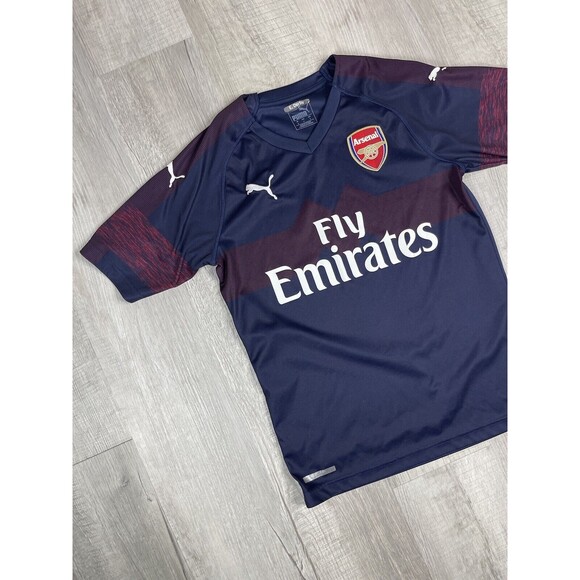 CLASSIC ARSENAL FC 2018-2019 MENS SMALL FOOTBALL AWAY SHIRT PUMA RARE T - Picture 2 of 8